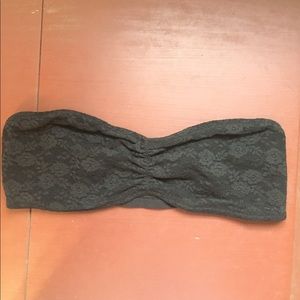 VS PINK black lace bandeau size small